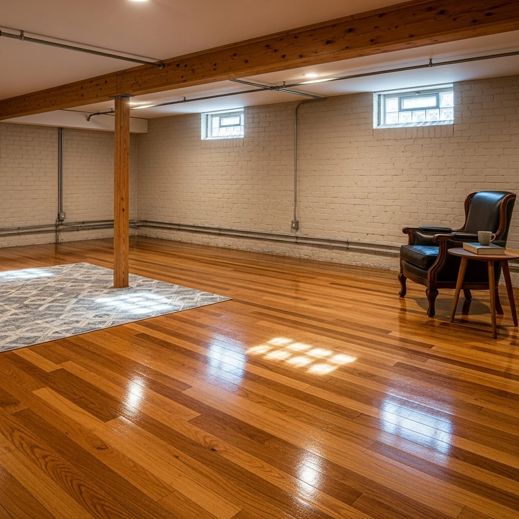 wooden floor Basement