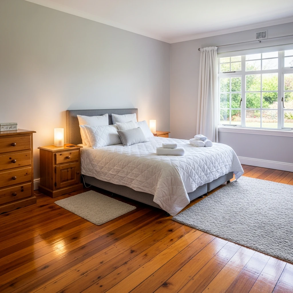 wooden floor bedroom of smartcore and pergo