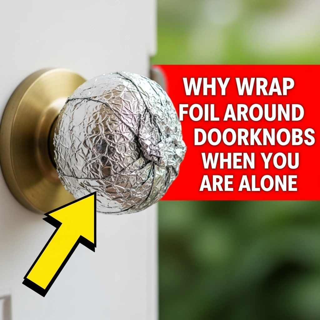 Why wrap foil around doorknobs when you are alone
