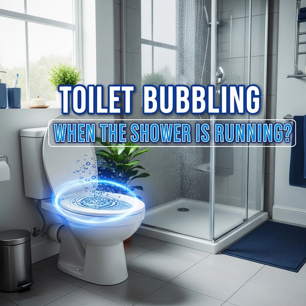 Why is my Toilet bubbling when the shower is running?
