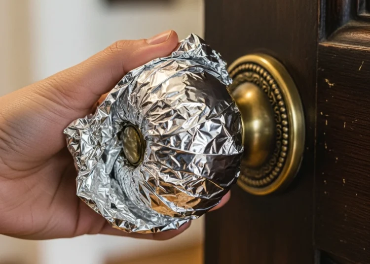 why wrap foil around doorknobs