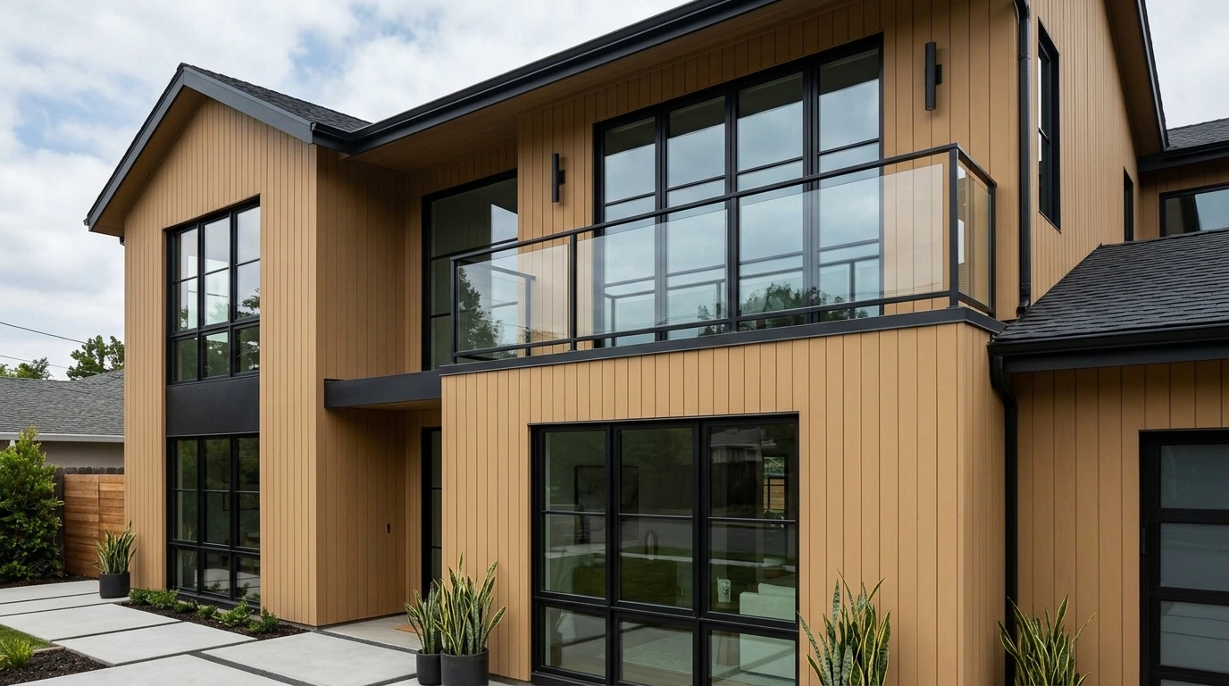 Black Metal Details for Tan House