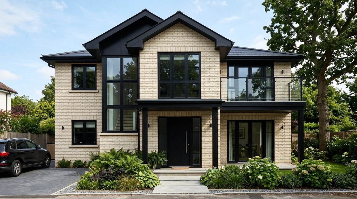 Cream Brick with Bold Black Details