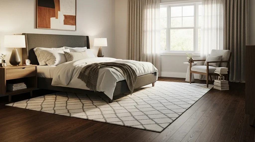 Dark Wood Flooring Bedroom