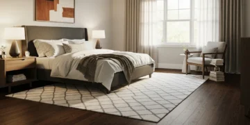 Dark Wood Flooring Bedroom