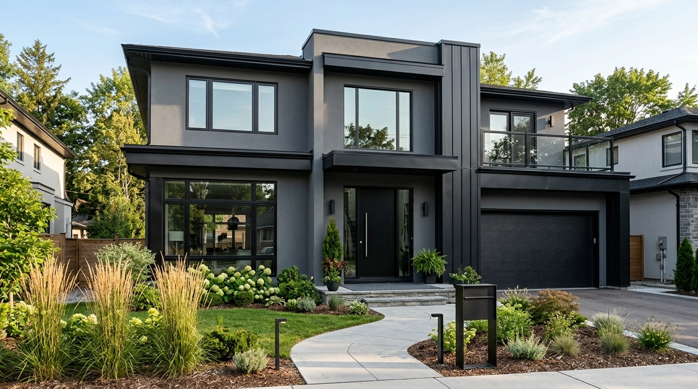 Black Trim and a Black Front Door