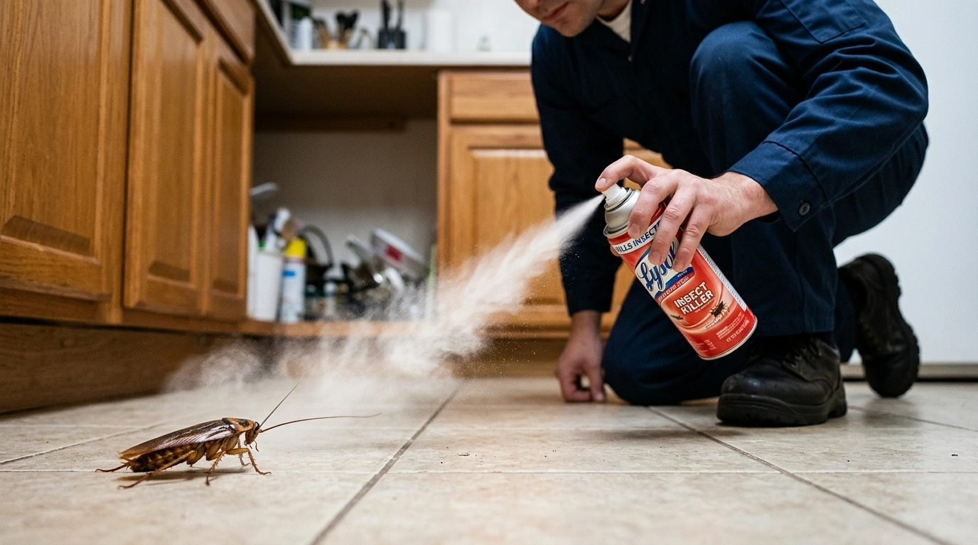 Can Lysol kill roaches