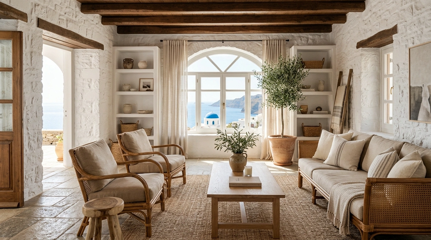 Greek Villa for Living Room