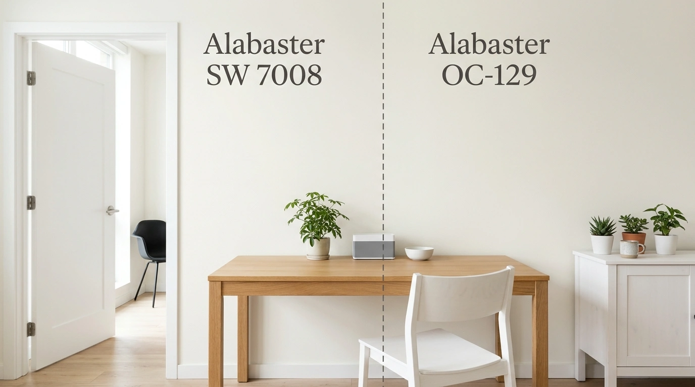 Benjamin Moore Alabaster vs Sherwin-Williams Alabaster