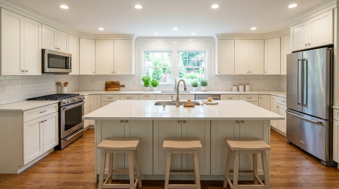 Alabaster by Benjamin Moore in kitchen